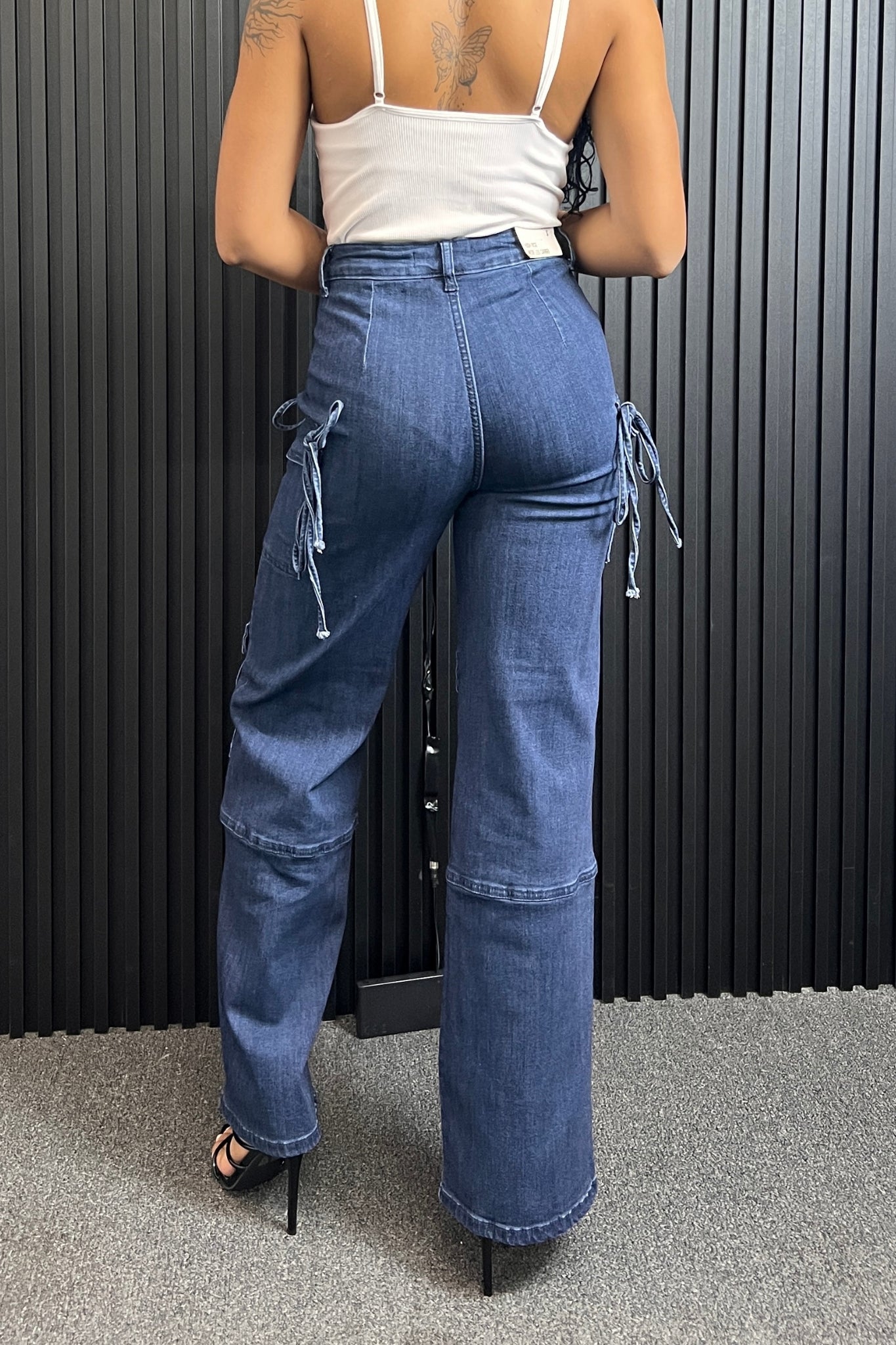 Bring It On Wide Leg Cargo Jeans