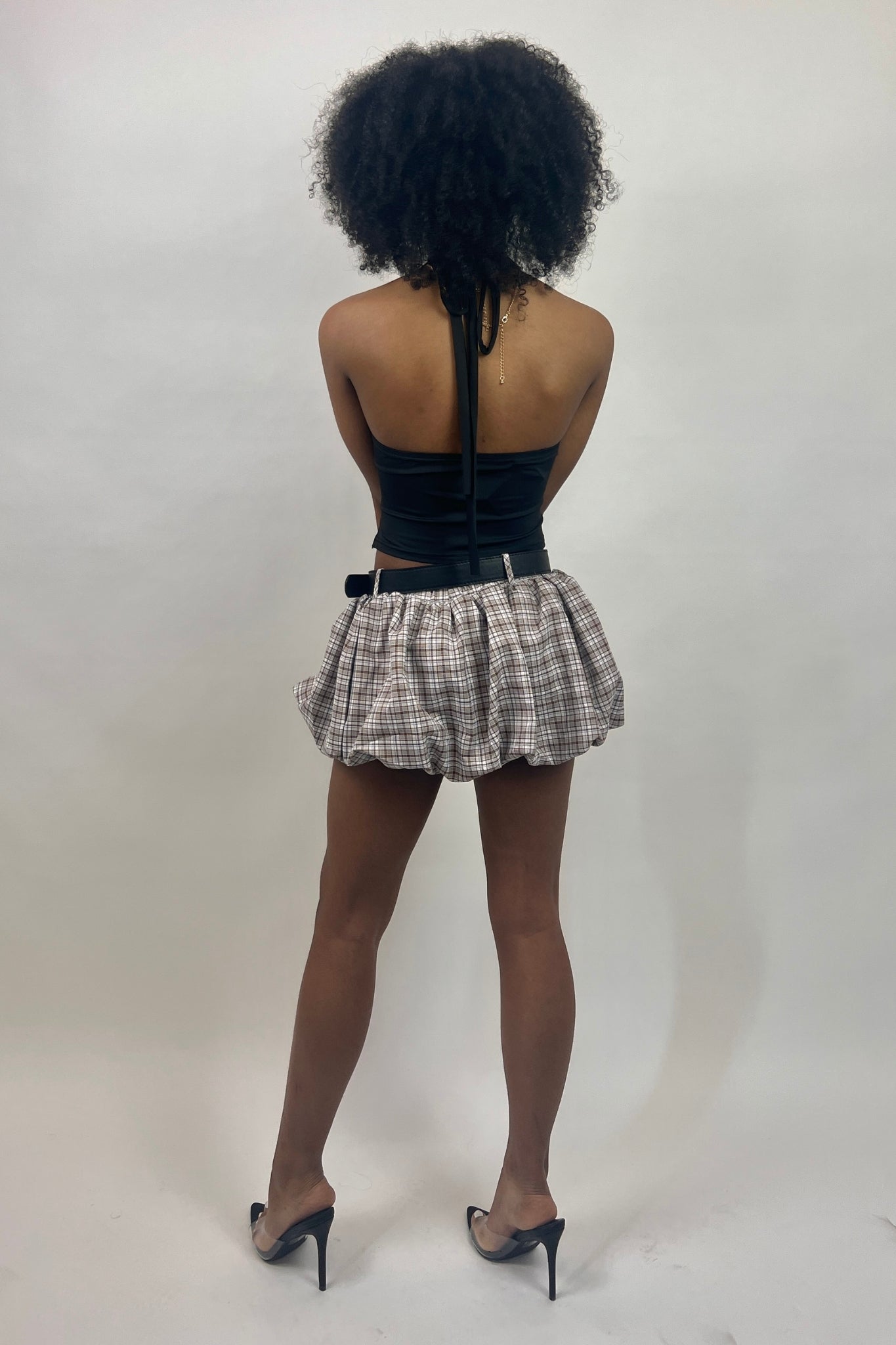 Prep School Flirt Bubble Plaid Mini Skort