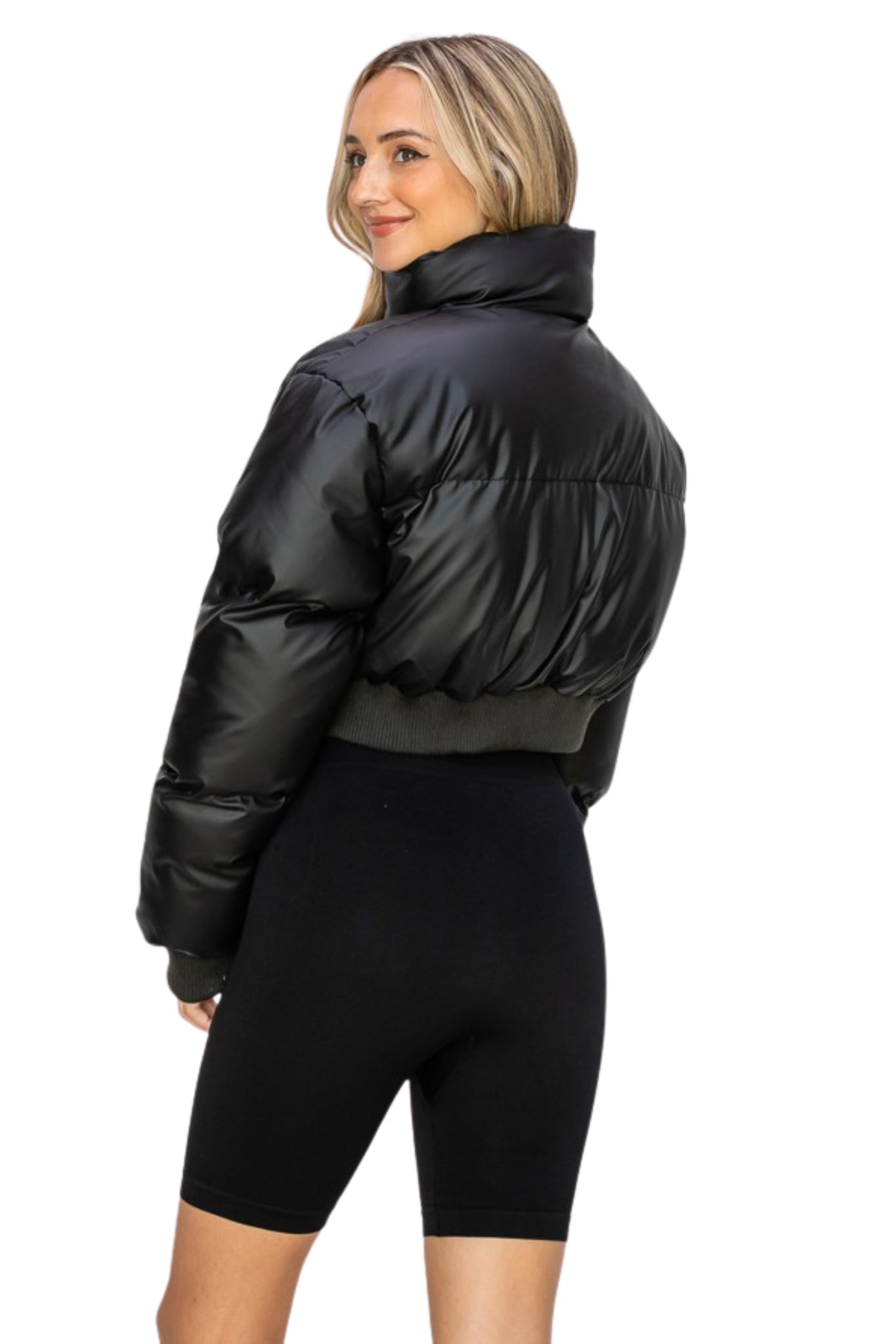 Say Less Cropped Puffer Jacket