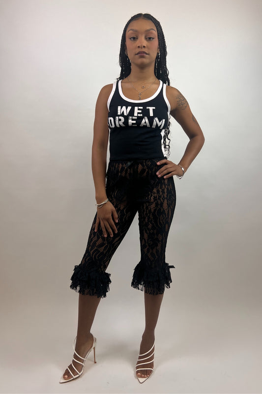 Ruffled Temptation Capri Leggings