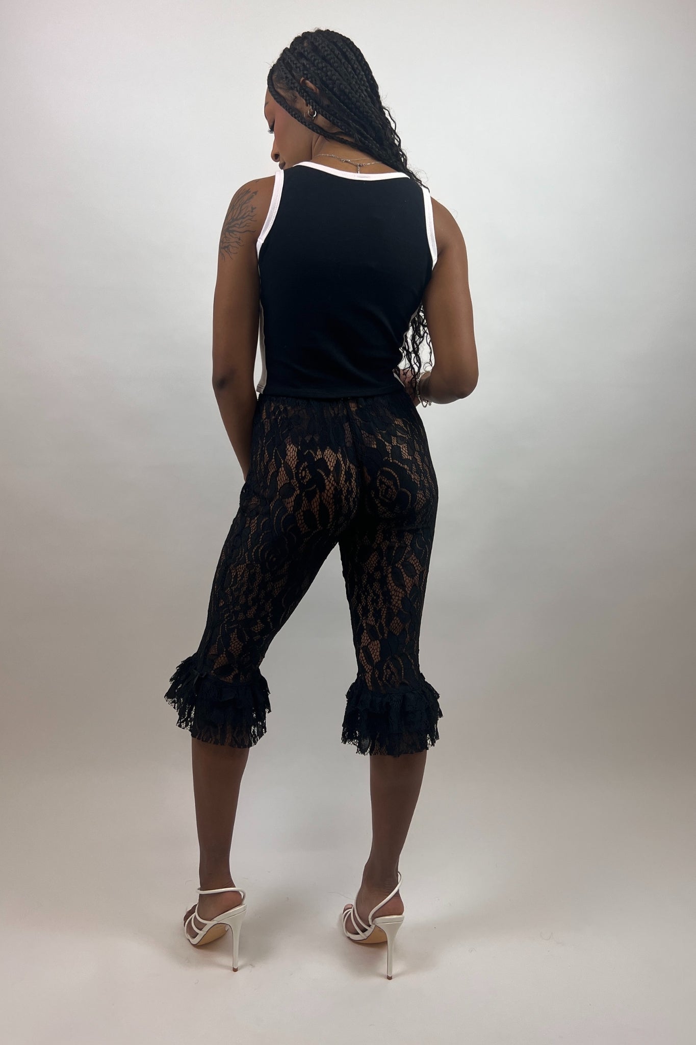 Ruffled Temptation Capri Leggings