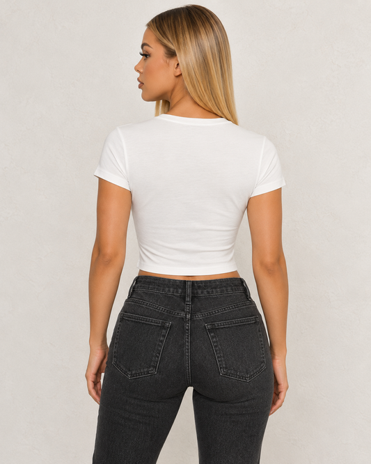 Rebel Rock & Roll Graphic Tee_White_back