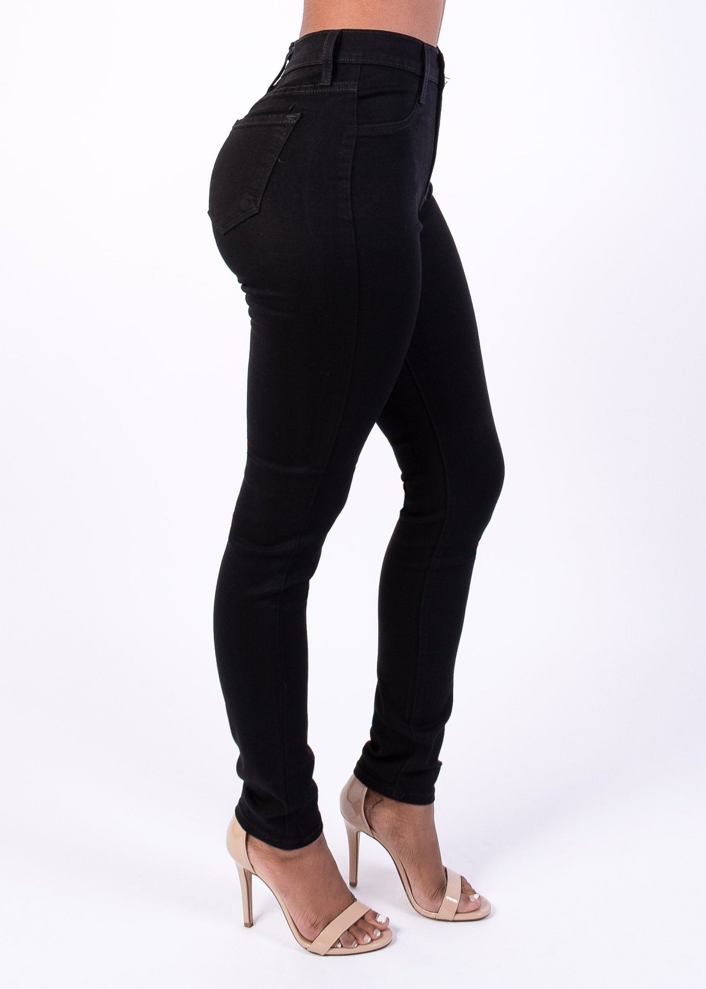 Amber High Rise Basic Skinny Jeans - Black - 2 Cute