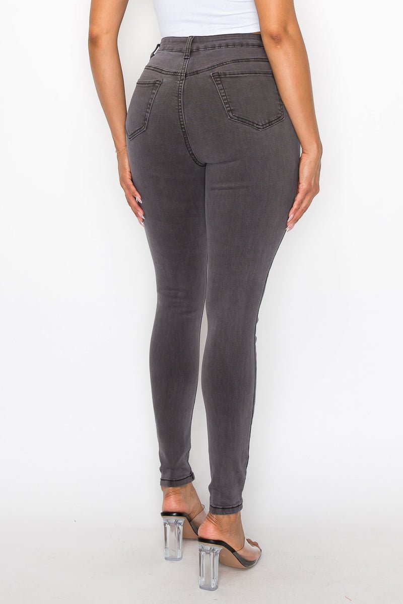 I'm Good High Rise Skinny Jeans - Dark Gray - 2 Cute