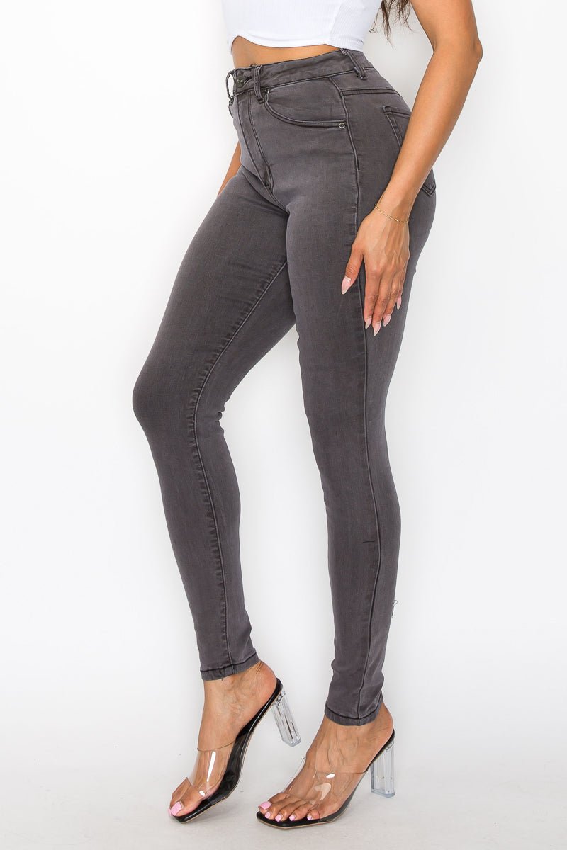 I'm Good High Rise Skinny Jeans - Dark Gray - 2 Cute