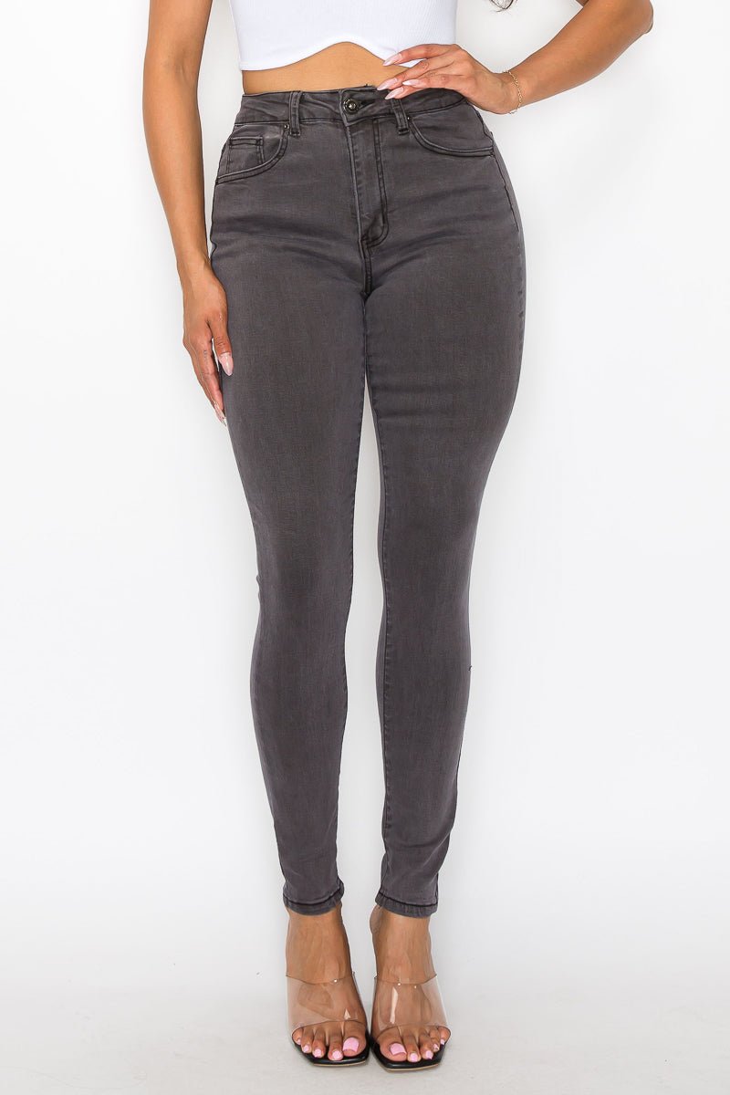 I'm Good High Rise Skinny Jeans - Dark Gray - 2 Cute