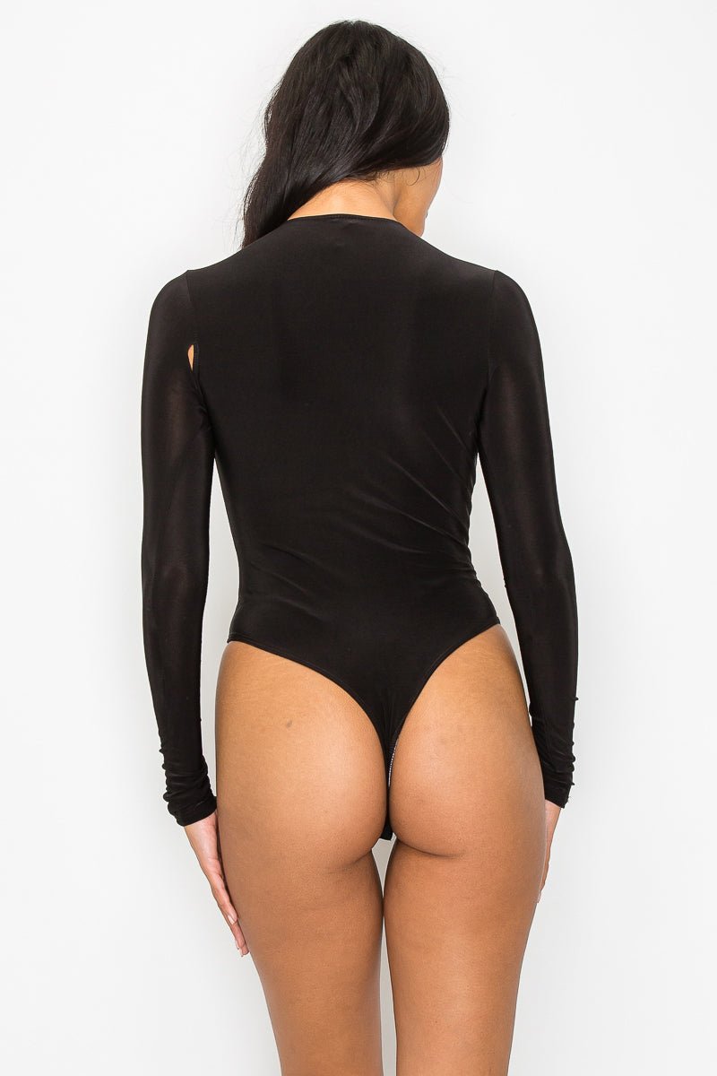 Right On Time Bodysuit - Black - 2 Cute