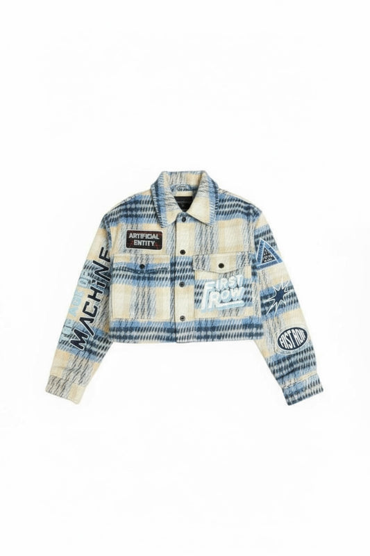 Artificial Entity Plaid Trucker Jacket
