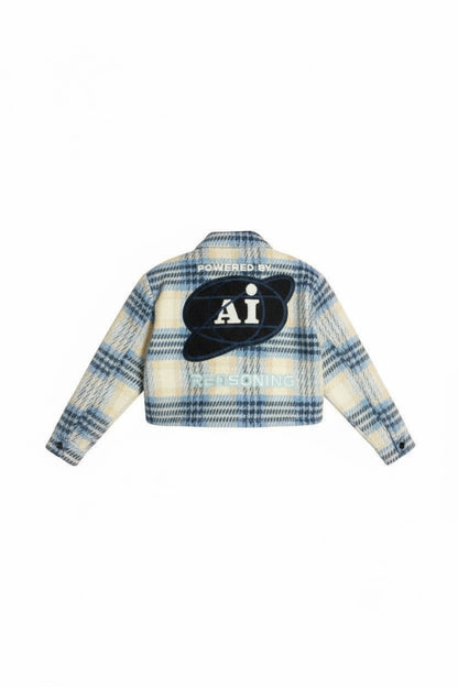 Artificial Entity Plaid Trucker Jacket