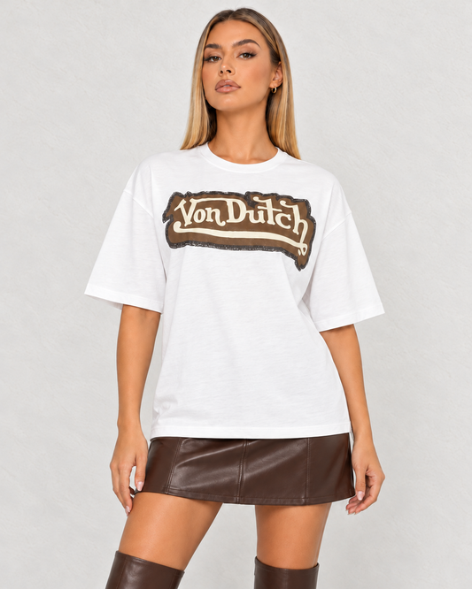 Cruise Control Von Dutch Oversized Tee_White_front