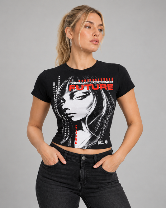 Future Tokyo Graphic Tee_Black_front