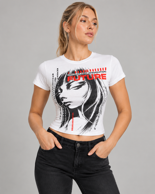 Future Tokyo Graphic Tee_White_front