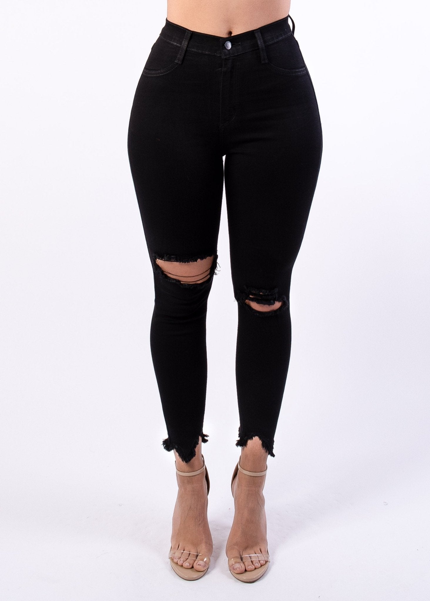 Michelle High Rise Distressed Skinny Jeans